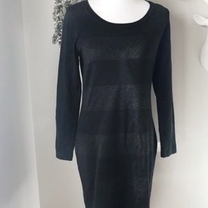 BANANA REPUBLIC Shimmer Striped Sweater Dress XS